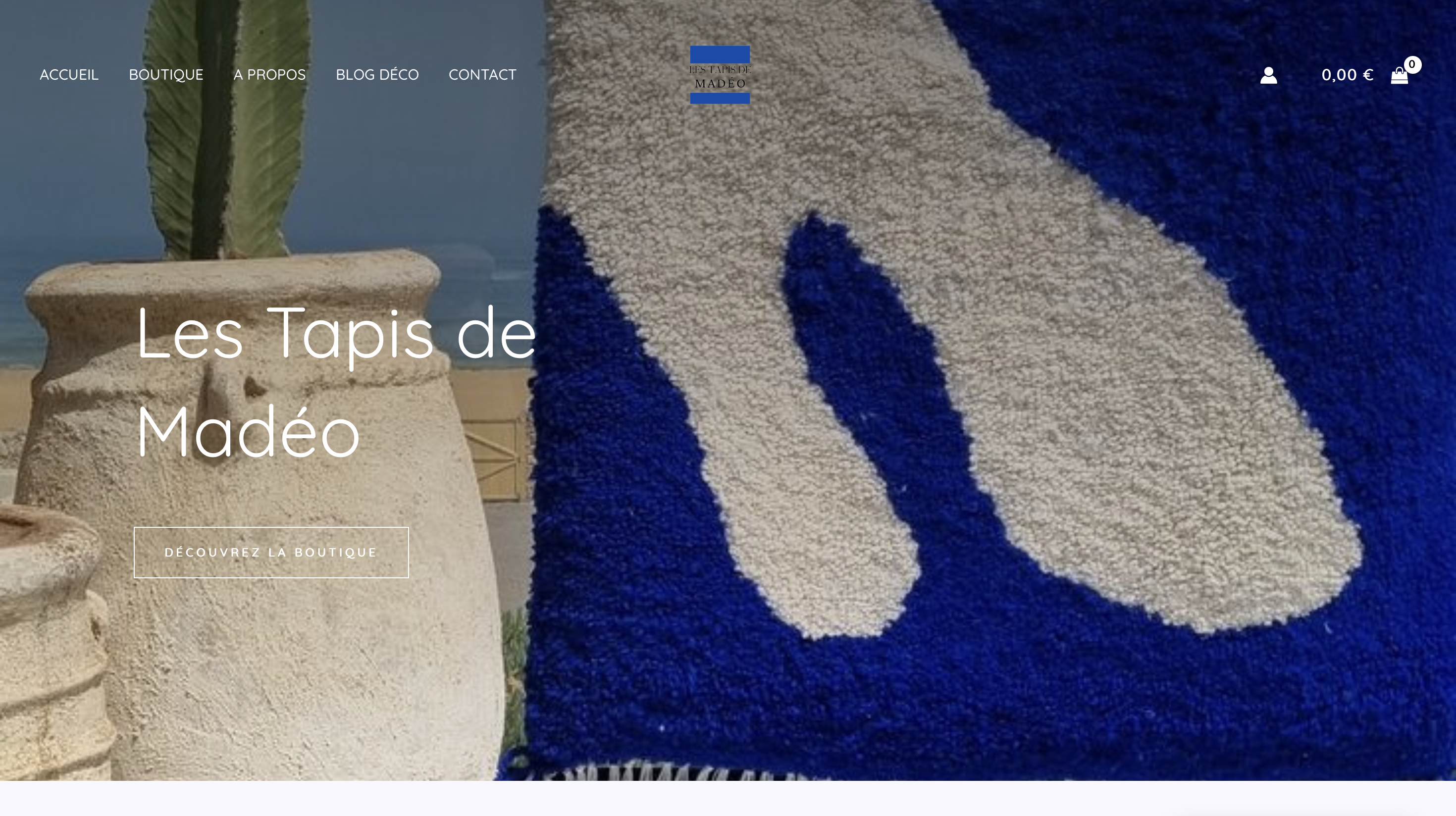 photo de l'accueil du site 'les tapis de madéo